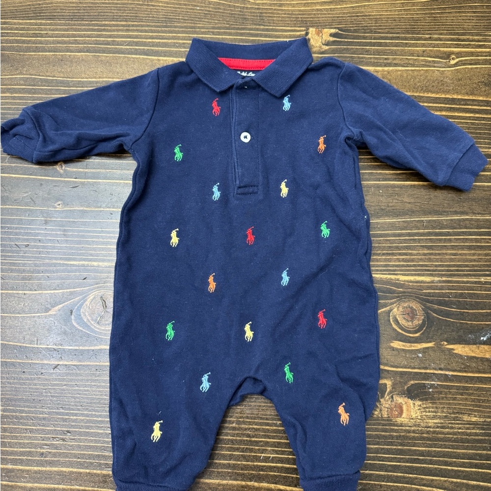 Ralph Lauren Kids One Piece with Multicolor Embroidery